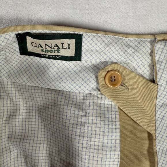 Canali Sport Pants Men Size US 42 EUR 52 Casual 100% Cotton Made Italy W34 L29 - Picture 8 of 13